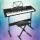 Alpha 61-Key Electronic Piano Keyboard, Black, Full-Size Keys, Adjustable Stand & Stool, USB, Speaker Output