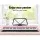 Alpha 61-Key Electronic Piano Keyboard with Stand & Stool, Pink, Digital Electric Instrument for Music Enthusiasts