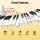 Alpha 49-Key Portable Electronic Keyboard Digital Piano 16 Timbres 10 Rhythms Microphone Input AC or Battery