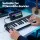 Alpha 25-Key Portable MIDI Keyboard Controller, USB, Black, Velocity-Sensitive, Joystick, 360x105x35mm, 1-Year Warranty