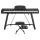 Alpha 88-Key Electronic Piano Keyboard, Full-Weighted, Black, w/ Stand, Stool, 600 Rhythms, 800 Timbres, LED Display