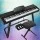 Alpha 88-Key Electronic Piano Keyboard, Full-Weighted, Black, w/ Stand, Stool, 600 Rhythms, 800 Timbres, LED Display