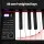Alpha 88 Keys Digital Piano Keyboard, Semi-Weighted, 800 Timbres, 600 Rhythms, Stand, MIDI, Bluetooth, Black