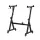 Alpha Heavy Duty Adjustable Z-Shape Piano Stand Black, Metal Frame, Lockable Wheels, 59-89cm Width, 62-92cm Height