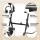 Alpha Heavy Duty Adjustable Z-Shape Piano Stand Black, Metal Frame, Lockable Wheels, 59-89cm Width, 62-92cm Height