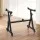 Alpha Heavy Duty Adjustable Z-Shape Piano Stand Black, Metal Frame, Lockable Wheels, 59-89cm Width, 62-92cm Height