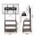 Artiss Mobile TV Stand for 32-65 Inch TVs, 50kg Capacity, 3 Shelves, Lockable Wheels, Black and Walnut