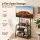 Artiss Mobile TV Stand for 32-65 Inch TVs, 50kg Capacity, 3 Shelves, Lockable Wheels, Black and Walnut