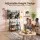 Artiss Mobile TV Stand for 32-65 Inch TVs, 50kg Capacity, 3 Shelves, Lockable Wheels, Black and Walnut