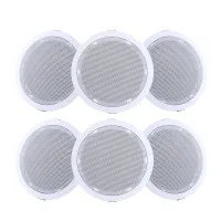 Giantz 6 Inch Ceiling Speakers 6 Pack, 80W In-Wall Home Audio, ABS Enclosure, Easy Install, Space-Saving Design Giantz 6 Inch Ceiling Speakers 6 Pack, 80W In-Wall Home Audio, ABS Enclosure, Easy Install, Space-Saving Design