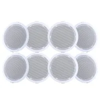Giantz 6 Inch In Ceiling Speakers 8 Pack, 80W Home Audio Stereo, ABS Enclosure, Easy Install, White, Surround Sound Giantz 6 Inch In Ceiling Speakers 8 Pack, 80W Home Audio Stereo, ABS Enclosure, Easy Install, White, Surround Sound