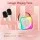 Alpha Mini Portable Karaoke Machine with 2 Rechargeable Wireless Dynamic Microphones Bluetooth 5.4 Beige LED Lights