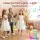 Alpha Mini Portable Karaoke Machine with 2 Rechargeable Wireless Dynamic Microphones Bluetooth 5.4 Beige LED Lights