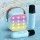 Alpha Mini Karaoke Machine with 2 Wireless Mics - Portable, Bluetooth, LED Lights, ABS Build, for Adults & Kids Parties