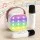 Alpha Mini Portable Karaoke Machine with 2 Rechargeable Wireless Microphones Bluetooth 5.0 LED Lights White