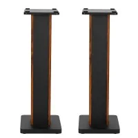 Alpha Speaker Stands, MDF, 70cm, Black/Wood, 60kg Capacity, Anti-Slip, Sand-Fillable, Easy Assembly, 2pcs Set Alpha Speaker Stands, MDF, 70cm, Black/Wood, 60kg Capacity, Anti-Slip, Sand-Fillable, Easy Assembly, 2pcs Set