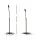 Alpha Speaker Stand Set, Steel, Adjustable 75-112cm, Black, Surround Sound, Studio & Home, Concealed Cable Management