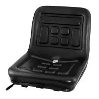 Giantz Universal Tractor Seat - PU Leather, 150mm Adjustable Suspension for Forklifts, Excavators & Heavy Machinery