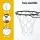Everfit Heavy Duty Steel Braided Chain Basketball Net 12 Loop Hooks 50cm Durable Silver Finish Hoop Net