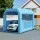 Giantz Inflatable Paint Booth 2.5m x 3m x 2.5m with 550W Blower and Air Filter System Blue