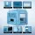 Giantz Inflatable Paint Booth 2.5m x 3m x 2.5m with 550W Blower and Air Filter System Blue