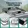 Giantz Universal Car Roof Rack Basket - 111cm Black Steel Cargo Carrier with Wind Deflector, 80kg Load Capacity