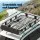 Giantz Universal 160cm Black Roof Rack Basket | Steel Cargo Carrier with 100kg Capacity & Wind Deflector for Cars