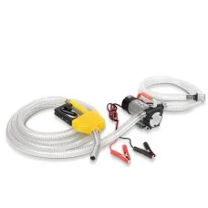 Giantz 12V Diesel Oil Transfer Pump - 180W Electric Bowser with Auto Display, High Flow, Nozzle & Alligator Clips