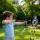 Keezi Kids Bow and Arrow Set with Standing Target Suction Cup Arrows and Safety Goggles Portable Play