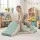 Keezi Kids Climbing Blocks 4-Piece Foam Toddler Indoor Playset with Climbing Slide Green PU+PE Core