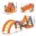 Keezi Kids Climbing Frame Set: Indoor/Outdoor Pikler Triangle Climber with Slide, Arch & More, HDPE, 210x41x68.5cm