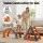 Keezi Kids Climbing Frame Set: Indoor/Outdoor Pikler Triangle Climber with Slide, Arch & More, HDPE, 210x41x68.5cm