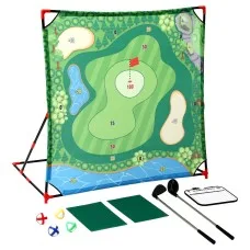 Keezi Kids Golf Chipping Game Set with Adjustable Clubs