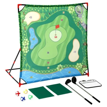 Keezi Kids Golf Chipping Game Set with Adjustable Clubs