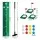 Kids Golf Putting Game Set with 2m Mat, 12 Balls and 3 Target Holes Green Keezi Ages 3-8 Toy Set for Indoor Outdoor Play