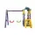 Keezi Kids 4-in-1 Slide Swing Set with Double Swing, Basketball Hoop, Playhouse and 140 cm Extended Slide