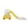 Keezi Kids Slide Set Indoor Playset with Drawing Board and Building Block Table Yellow