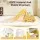 Keezi Kids Slide Set Indoor Playset with Drawing Board and Building Block Table Yellow