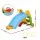 Keezi Kids 3-in-1 Slide Set Toddler Indoor Playset with Rocking Horse and Ring Toss Multicolour for 3+ Years