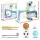 Keezi 5-in-1 Kids Sports Set: Basketball, Soccer, Bowling & More - Non-Toxic PP, Ages 3-7, Indoor/Outdoor Play, Blue