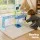 Keezi 5-in-1 Kids Sports Set: Basketball, Soccer, Bowling & More - Non-Toxic PP, Ages 3-7, Indoor/Outdoor Play, Blue