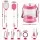 Keezi Kids Bug Catcher Kit 12-Piece Outdoor Explorer Set Pink