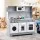 Keezi Wooden Play Kitchen Pretend Kitchen 82.8cm with Microwave Oven Sink and Food Set Grey and White