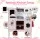 Keezi 102cm Wooden Pretend Kitchen Playset with Light-Up Stove, Food Set, Apron and Chef Hat, Pink