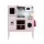 Keezi 102cm Wooden Pretend Kitchen Playset with Light-Up Stove, Food Set, Apron and Chef Hat, Pink
