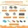 Keezi 112cm Wooden Pretend Kitchen Playset with Sink Stove Microwave and Storage Grey and White for Kids