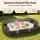Keezi Kids Sandpit Outdoor Sandbox 180cm Oval with 4 Seats and Grey Cover Cloth Brown