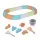 Keezi 9-Piece Straw Beach Fence Sandpit Set Large Multicolour Kids Outdoor Sand Box Play Area 3+yrs Children