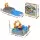 Keezi 2-in-1 Kids Sandpit Water Table Working Excavator Digger Sensory Play Table with 8 Accessories