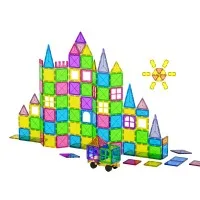 Keezi 120pcs Kids Magnetic Tiles Set - Educational BPA-Free STEM Toy with Storage Box for Ages 3+ Keezi 120pcs Kids Magnetic Tiles Set - Educational BPA-Free STEM Toy with Storage Box for Ages 3+